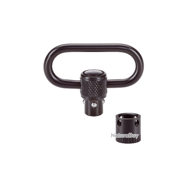 ANNEAU DE GRENADI�RE + DOUILLE � 9,5 x 1 / 40 mm, noire , avec douille de fixation pour bois