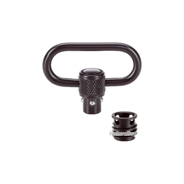 ANNEAU DE GRENADI�RE + DOUILLE � 9,5 x 1 / 40 mm, noire , avec douille de fixation pour plastique