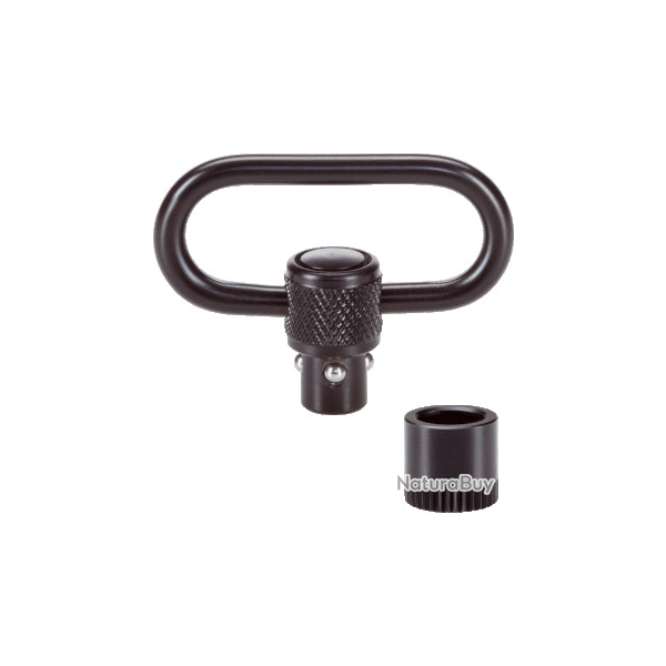 ANNEAU DE GRENADI�RE + DOUILLE � 9,5 x 1 / 40 mm, noire , + douille defixation pour bois, rotativ