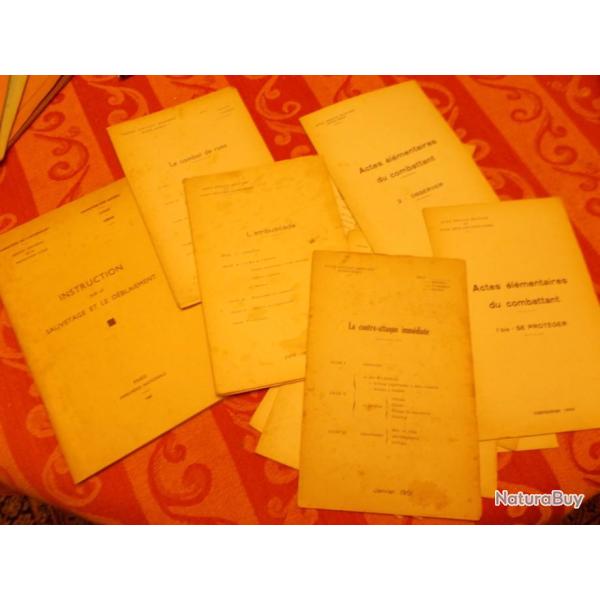 Lot INSTRUCTION MILITAIRE pour le combattant   100% d'origine !!!