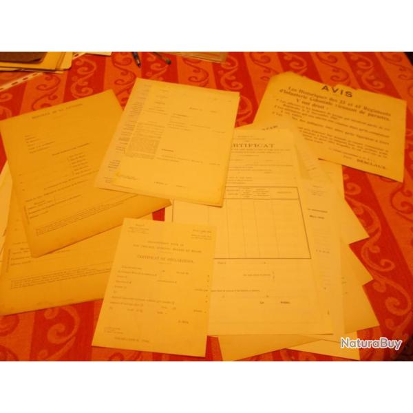 Lot Militaire  documents divers... des ann�es 30 � 50   100% d'origine !!!