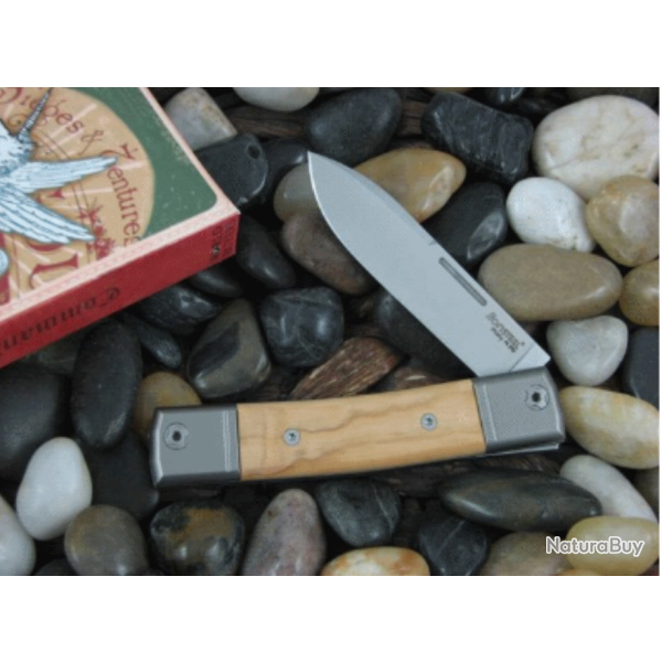 Couteau LionSteel BestMan BM2 Lame Acier M390 Manche Olive/Titane Made Italy LSTBM2UL