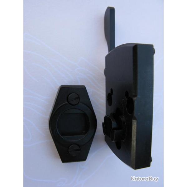 Montage HMS Safe pour Aimpoint Micro H1 ou H2 avec embases de pivot avant pour Express Chapuis