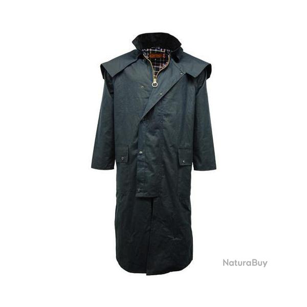 Manteau Stockman Huil� Cape long Bleu