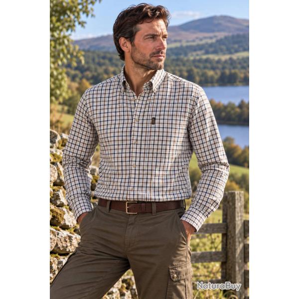 Chemises Tattersall Marron/Marine
