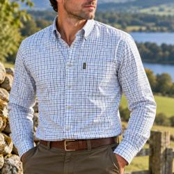 Chemises Tattersall Bleu