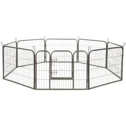 Enclos cage pour chien modulable 60 cm gris 3708149