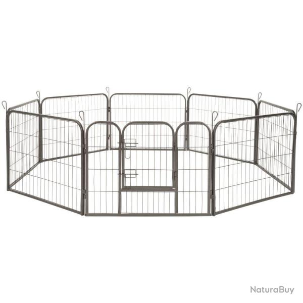 Enclos cage pour chien modulable 60 cm gris 3708149