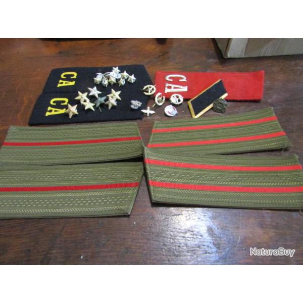 Russe sovi�tique avant 1990 coin col grades �paulettes infanterie Russie guerre froide Afganistan