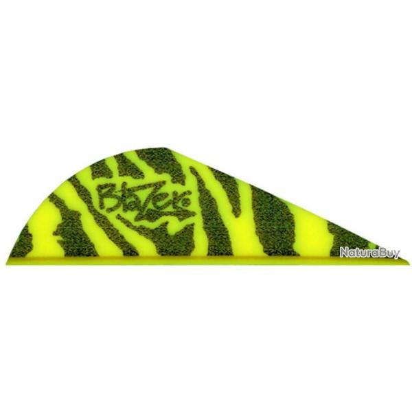 Vanes Blazer 2" - JAUNE FLUO  TIGREE (par 12)