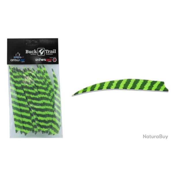 PLUME NATURELLE SHIELD DROITE 5" - LEMON TIGRE (x6)