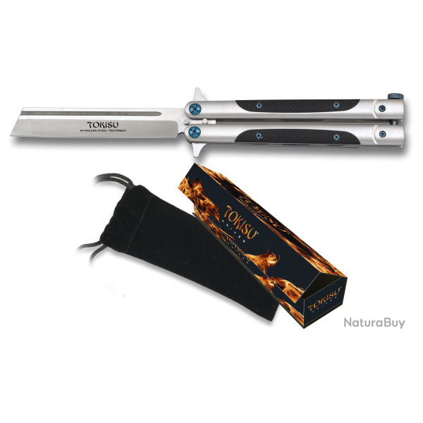 Papillon pliant tactique lame Tanto  de 10 cm � TOKISU �