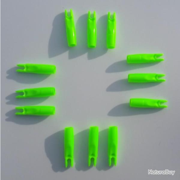 Lot de 12 Encoches recouvrantes Beman 4.5 mm (12/64 pouces) verte