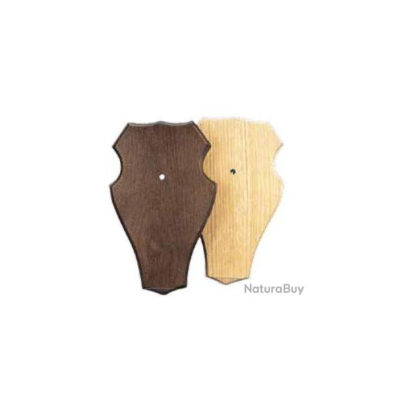 Ecusson pour troph�e -chevreuil 22x13cm -- pr� percer-- brun fonc�