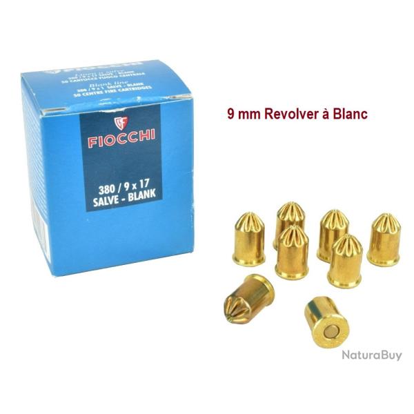 50 Cartouches de D�fense Fiocchi Cal. 9 mm 380 RK � Blanc  REVOLVER
