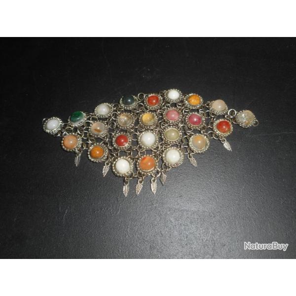 JOLI PARURE ETHNIQUE EN PIERRES NATURELLES