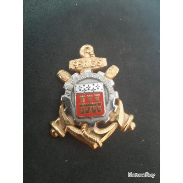 Insigne arme franaise  gnie 9 eme RCS