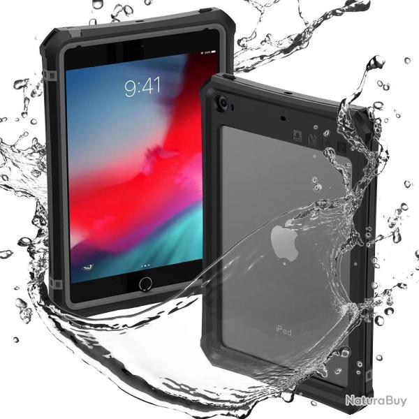 Coque Etanche Anti Choc Redpepper pour iPad, Couleur: Noir, Smartphone: iPad Mini 4/5