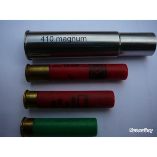 reducteur cartouche reductrice cal 12/410mag special petit gibier ideal survivaliste