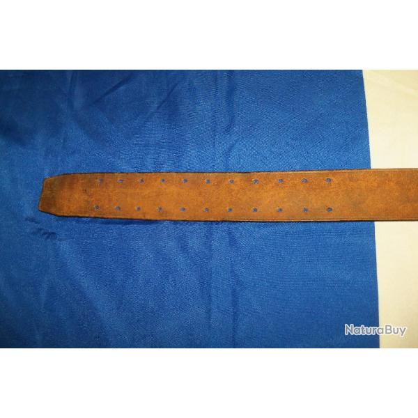 Ceinturon cuir arm�e fran�aise 1185x50 boucle laiton