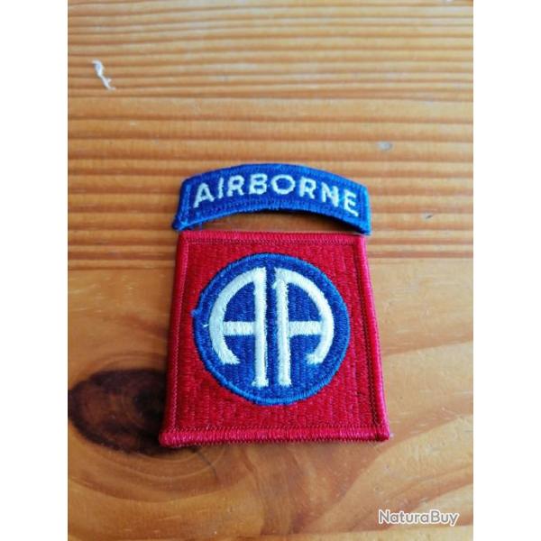 Patch arm�e us 82nd AIRBORNE DIVISION avec le tab AIRBORNE ORIGINAL 1