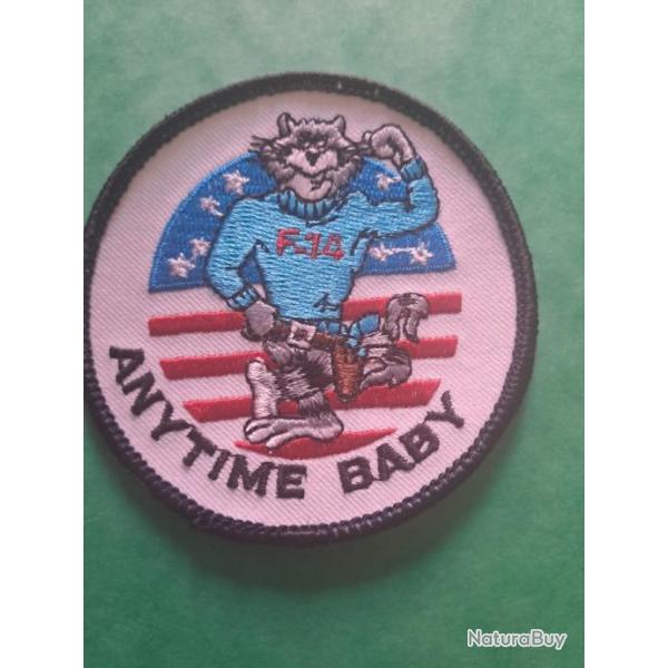 rare PATCH INSIGNE ANYTIME BABY F14 TOMCAT US AIR FORCE 1970 MILITARIA