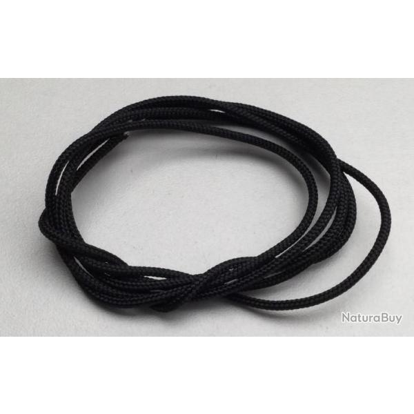 Boucle de traction (D-Loop) BCY Noire ep 2mm long 1m