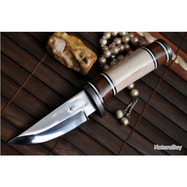 COUTEAU DE CHASSE ACIER J2 Tr�s beau manche. (2)