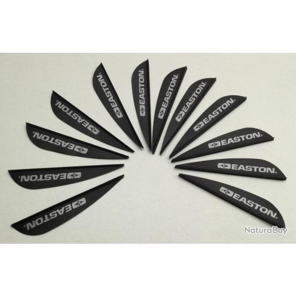 Lot de 12 plumes plastiques (vanes) Easton Diamond 280 (7.11cm) Noire