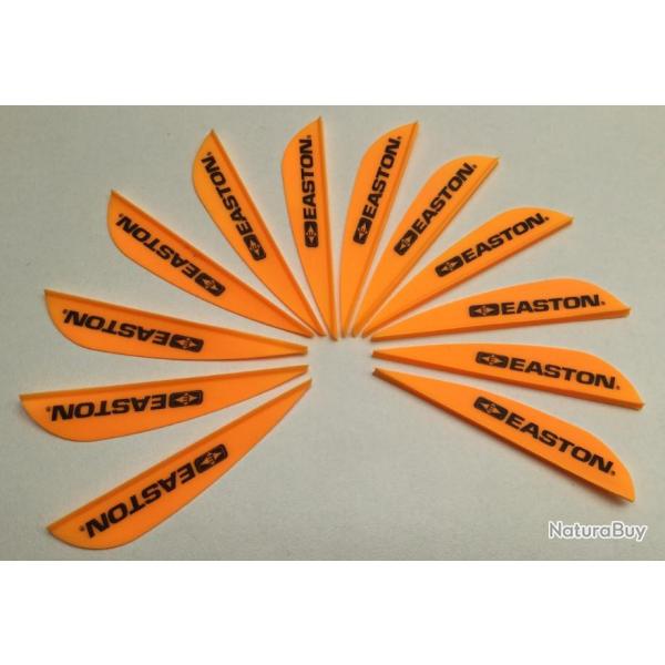 Lot de 12 plumes plastiques (vanes) Easton Diamond 280 (7.11cm) Orange Gold