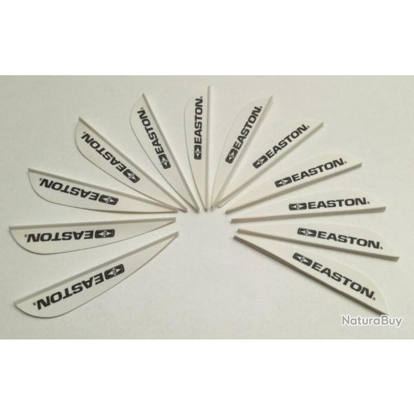 Lot de 12 plumes plastiques (vanes) Easton Diamond 280 (7.11cm) Blanc
