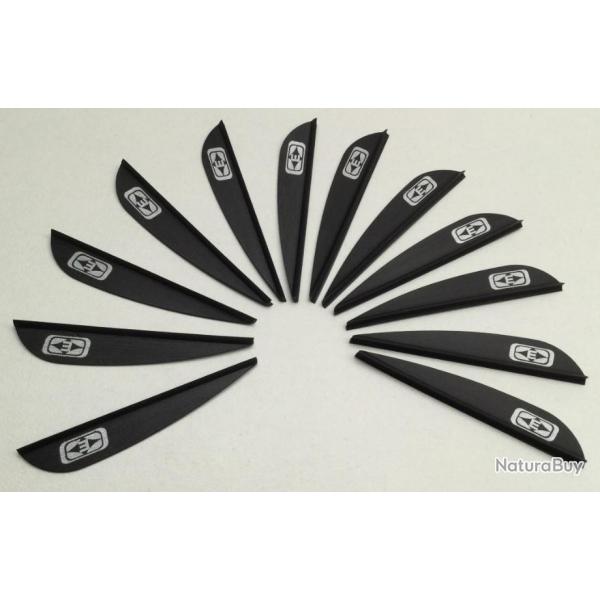 Lot de 12 plumes plastiques (vanes) Easton Diamond 235 (5.96cm) Noire