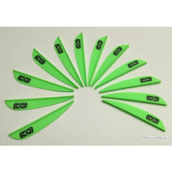 Lot de 12 plumes plastiques (vanes) Easton Diamond 235 (5.96cm) vert