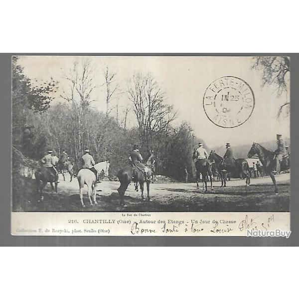 chantilly autour des �tangs un jour de chasse , le duc de chartres , chasse � courre , v�nerie