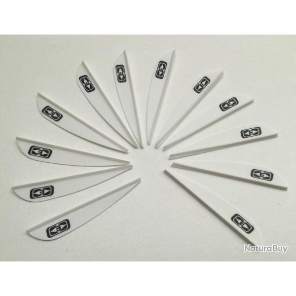 Lot de 12 plumes plastiques (vanes) Easton Diamond 235 (5.96cm) Blanc