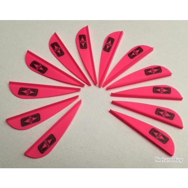 Lot de 12 plumes plastiques (vanes) Easton Diamond 175 (4.44cm) Rose