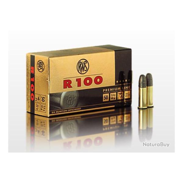 Munitions RWS Cal.22lr Premium Line R100 par 1000
