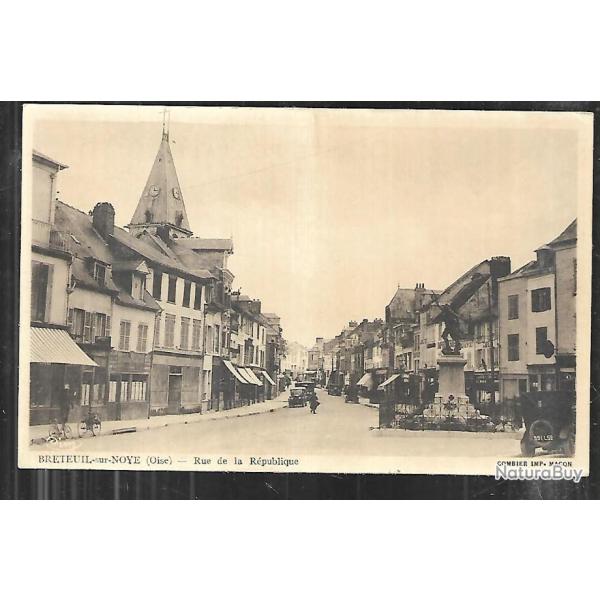 breteuil sur noye rue de la r�publique , oise , picardie