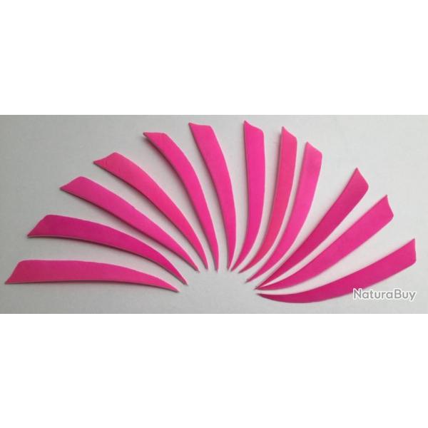 Lot de 12 Plumes Naturelles Shield 5 pouces Rose