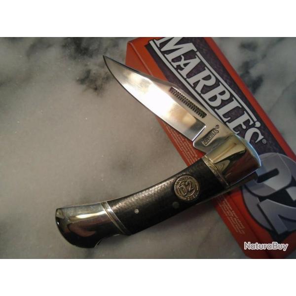 Couteau Marbles Lockback D2 Lame Acier D2 Manche Micarta MR432