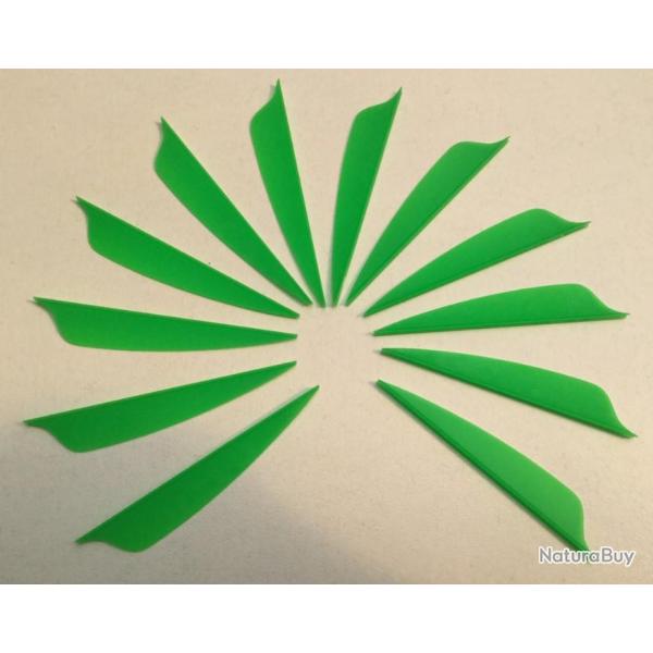 Lot de 12 plumes plastique (vanes) Flex-Fletch FFP-225 Vert