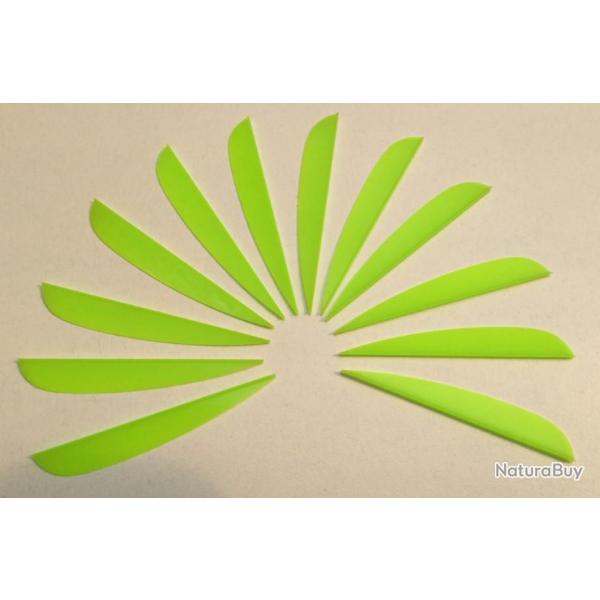 Lot de 12 plumes plastique (vanes) Flex-Fletch FFP-250 Vert Cosmic