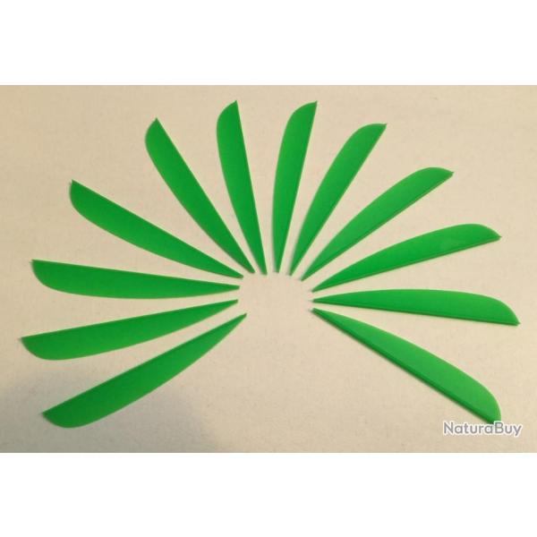 Lot de 12 plumes plastique (vanes) Flex-Fletch FFP-250 Vert