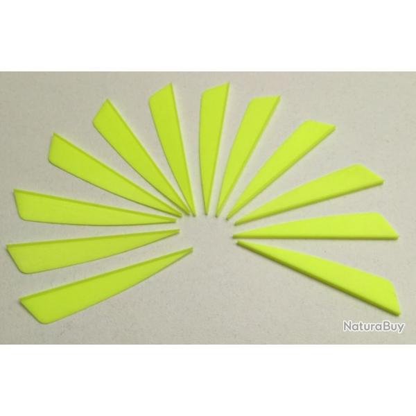 Lot de 12 plumes plastique (vanes) Flex-Fletch FFS-212 Jaune