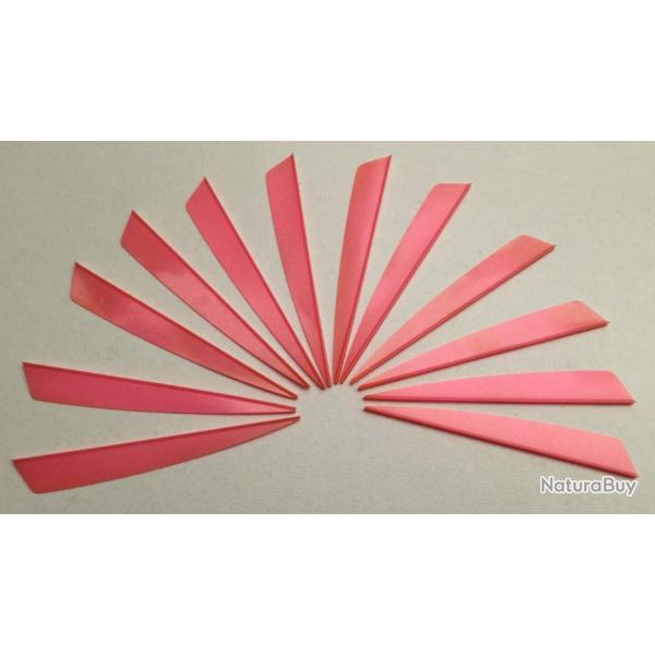 Lot de 12 plumes plastique (vanes) Flex-Fletch FFS-300 Rose