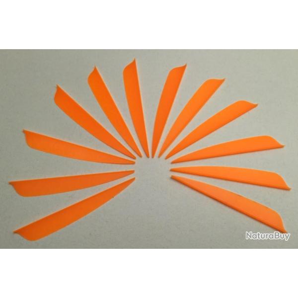 Lot de 12 plumes plastique (vanes) Flex-Fletch FFP-310 Orange Gold