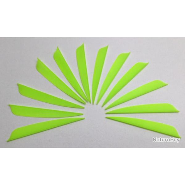 Lot de 12 plumes plastique (vanes) Flex-Fletch FFP-310 Vert Cosmic