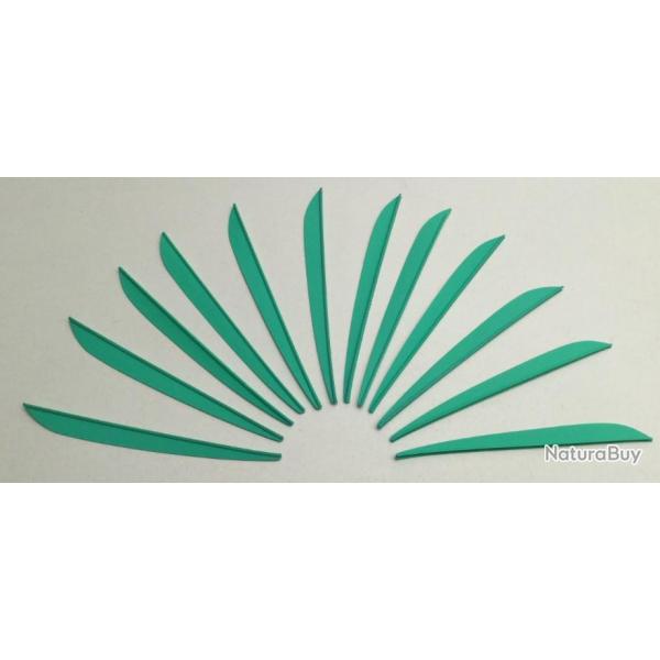 Lot de 12 plumes plastique (vanes) Bohning Impulse 4 pouces Vert Jade