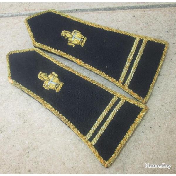 Paire de Pattes d'Epaule Lieutenant Transmissions epoque Algrie