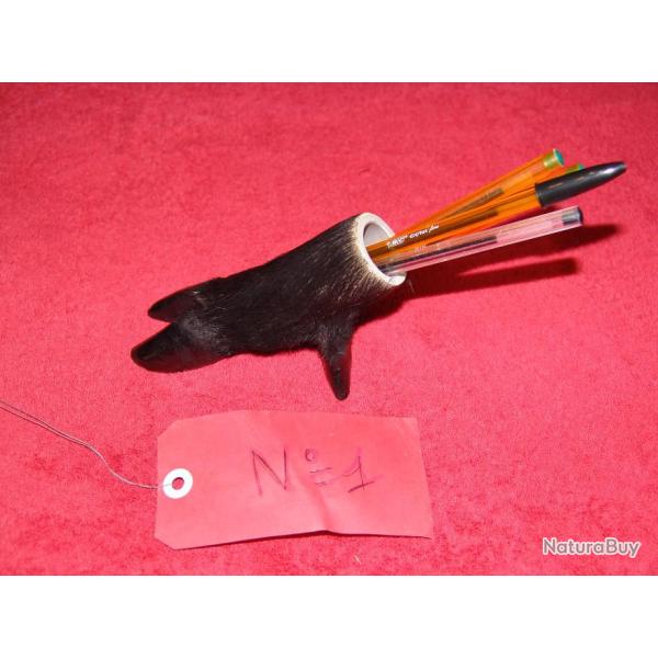 id�e cadeau original , patte de sanglier en porte crayons , taxidermiste professionnel (N�1)